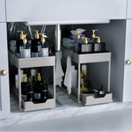 DEKAVA Under Sink Organizer 2 Pack, Bathroom Cabinet Organizer, 2 Tier Sliding Cabinet Basket