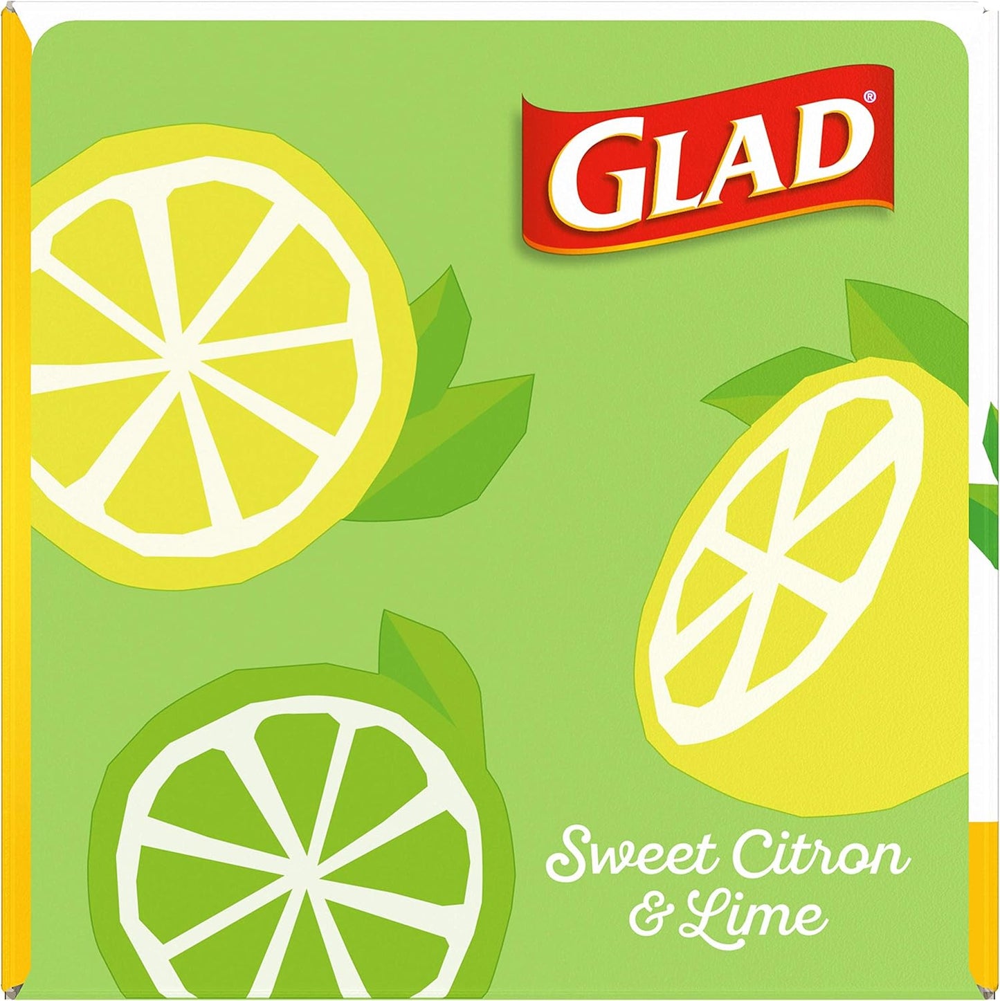 Glad Small Trash Bags 4 Gallon, Febreze Sweet Citron & Lime Garbage Bags, Odor Resistant with Drawstring, 80 Count