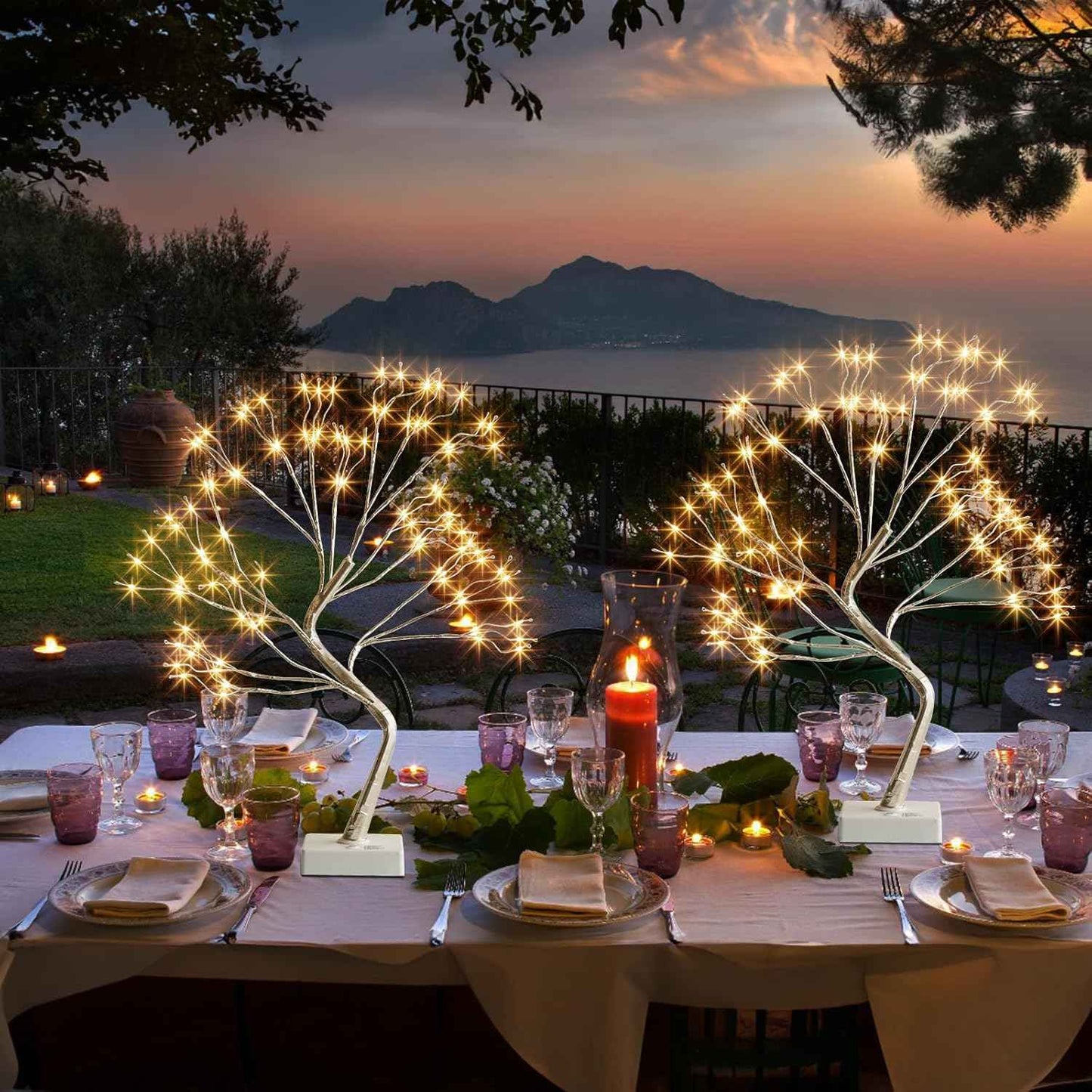 PEIDUO Fairy Lights Spirit Tree, 2PK Bonsai Tree Light, 108 LED Warm White Fairy Light Trees for Room Decor, Artificial Tree with 9 Modes for Christmas Decorations Indoor Home Decor