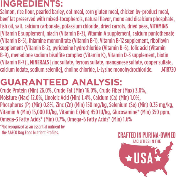 purina one natural sensitive stomach dry dog food plus skin & coat formula salmon 31.1 lb bag