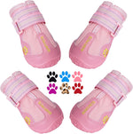 Qumy dog shoes, large dog boots, medium dog paw protectors for winter, snow, hot pavement, rainy weather, outdoor walking, indoor hardfloors