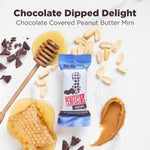 Organic Mini Chocolate Covered Peanut Butter Protein Bars, 18 Count, 1.05 Ounce Each