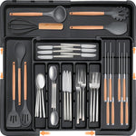 Large Expandable Silverware Organizer for Kitchen Drawers