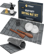 Oleex 3-Pack Stone Dish Drying Mat Set for Kitchen Counters