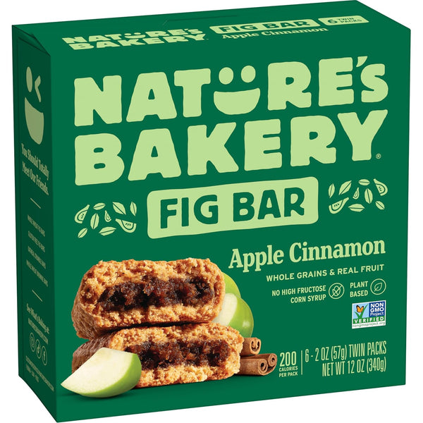 Nature's Bakery Whole Wheat Fig Bars, Raspberry, Real Fruit, Vegan, Non-GMO, Snack bar, 12 twin packs