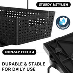 2 Tier Bathroom Organizer Tray with Sliding Drawer and Under Sink Storage
