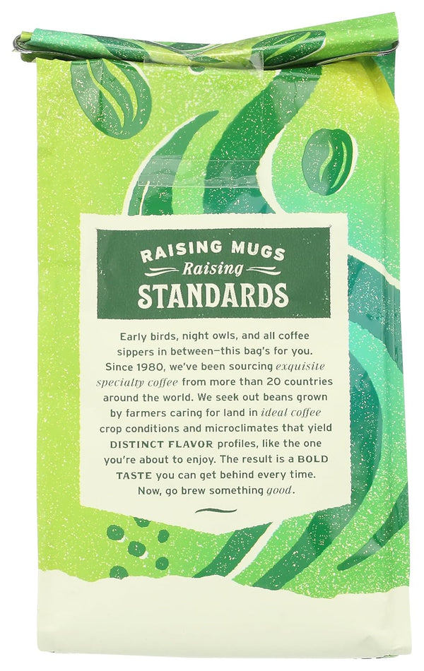 Whole Foods Market, Organic Breakfast Blend Ground Coffee, Light Roast, Milk Chocolate, Caramel & Citrus, 12 Ounce Bag, Resealable Closure