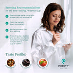 Purity Coffee FLOW Original Medium Roast K Pod Capsules 12ct Box Specialty-Grade USDA Organic Arabica Blend