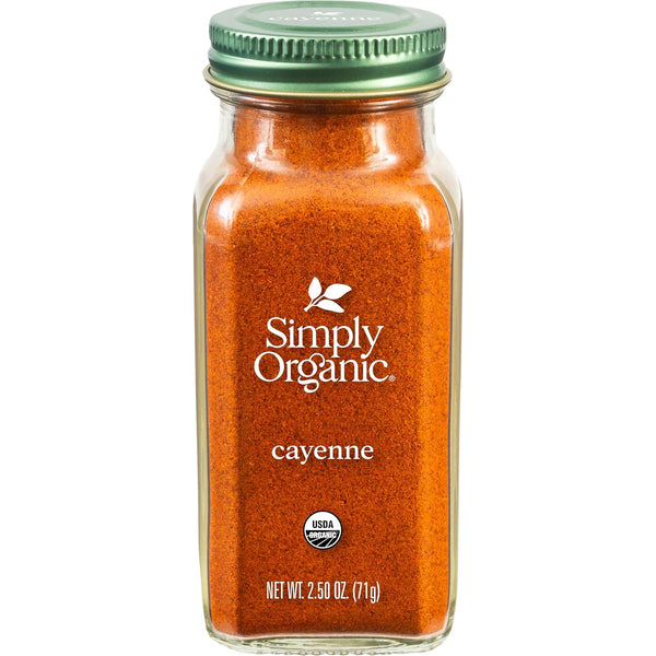Simply Organic Cayenne Pepper, 2.89 Ounce, Pure, Organic Cayenne Peppers, Kosher Certified, No GMO's