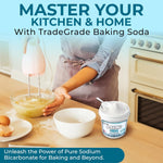 TradeGrade Pure 1 Gallon Baking Soda Food-Grade Sodium Bicarbonate Powder for Cooking and Cleaning