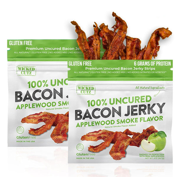 Bacon Jerky Variety Pack with 5 Flavors and Up to 24g Protein Per Bag