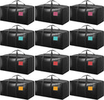 6 Pack Moving Bags Heavy Duty 210GSM with Full-Open Side Zipper for College Dorm Move-In