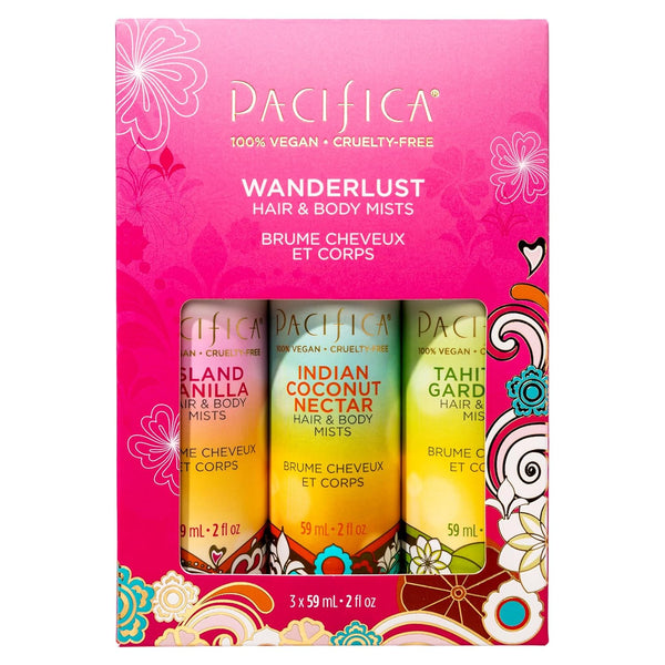 pacificas island vanilla 6oz hair and body mist, paraben-free, no alcohol, vegan and cruelty-free for women