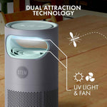 Stem flying insect fan trap starter kit with UV light, mosquito, fruit fly, house fly control, 5 glue traps, plug-in device