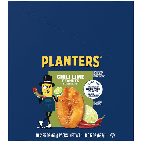 Planters Heat Peanuts, Spicy Snacks, 15-Pack, 2.25 oz Nuts