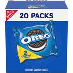OREO Chocolate Sandwich Cookies, 20 snack packs, 2 cookies per pack, kosher chocolate