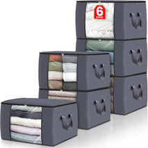 6 pack storage bags for clothes and blanket organization