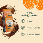 Four Sigmatic Organic Focus Mushroom Ground Coffee Dark Roast with Lion's Mane & Chaga Mushroom for Mental Clarity & Energy Support 12oz Bag