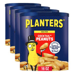 PLANTERS Salted Peanuts - Dry Roasted, Plant-Based Protein, 16oz Jar