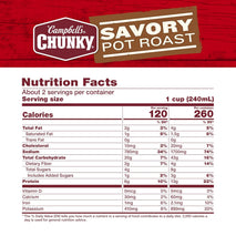 Campbell's Chunky Savory Pot Roast Soup - 18.8 oz Can, High-Protein, Microwavable