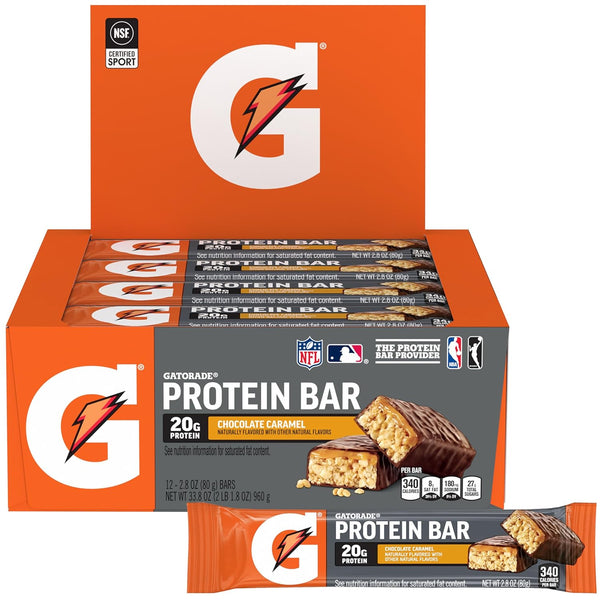 Gatorade Whey Protein Bars Cookies & Crème Pack of 12