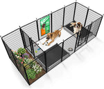 FXW Rollick Unleashed Dog Playpen for Indoor, Yard, RV Camping, 24 inch 8 Panels for Small and Puppy Dogs, Black│Patented