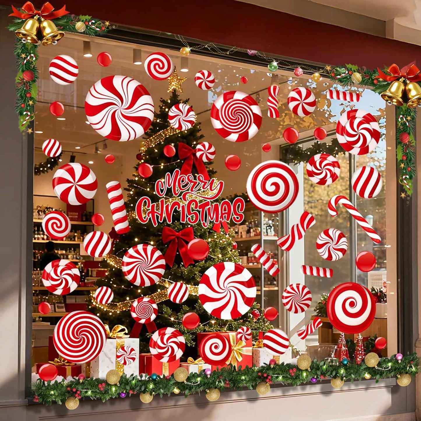 Valentines Day Window Clings Decor, Valentines Day Decorations, Red Heart Stickers for Home, Office, Classroom, Romantic Cupid Decals Décor, 9 Sheets