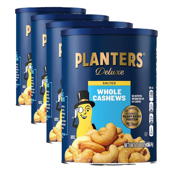 Planters Deluxe Lightly Salted Cashews, 1lb 2.25oz, Kosher