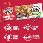 Lenny & Larry's Cookie-fied BIG BAR - Chocolate Chip Cookie Dough Vegan Protein Bars