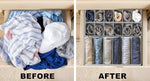 Closet Organizer Drawer Divider Assorted 7 Pieces Gray Non-Woven Fabric