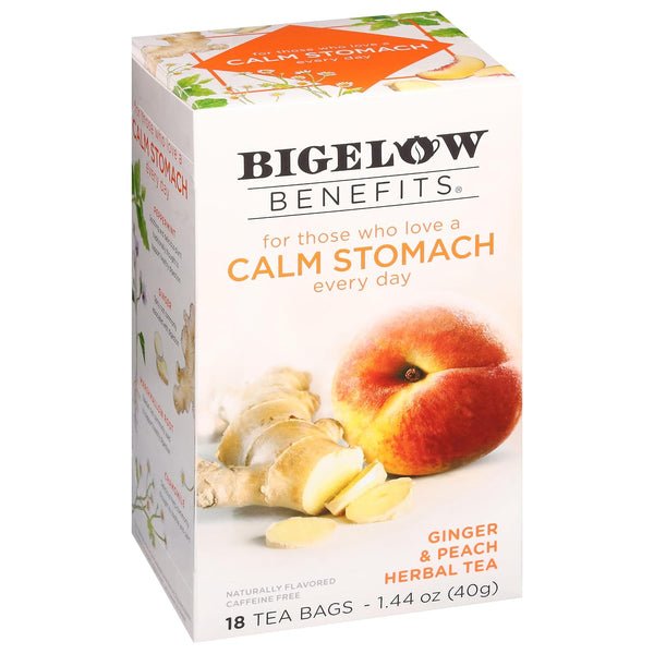Bigelow Ginger Peach Herbal Tea, 108 Tea Bags, 6 Pack, Individually Wrapped
