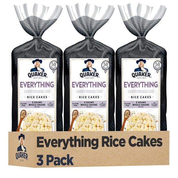 Quaker Large Rice Cakes White Cheddar 5.5 Oz Pack of 3