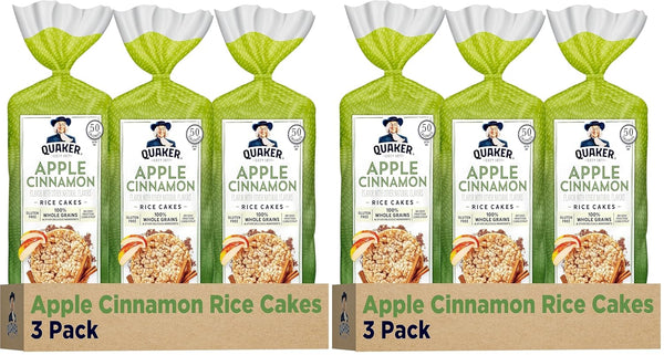 Quaker Large Rice Cakes White Cheddar 5.5 Oz Pack of 3