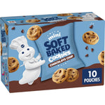 Pillsbury Mini Soft Baked Chocolate Chip Cookies, 10 Count, 10 oz Snack Bags