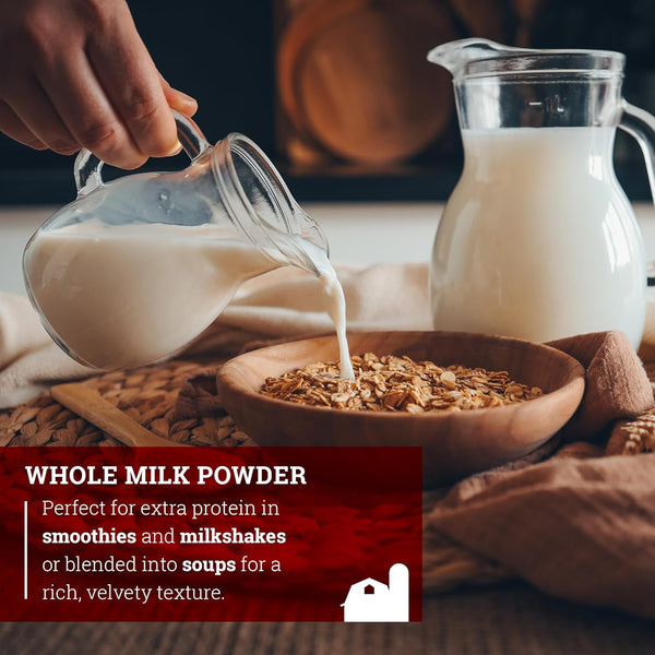 Hoosier Hill Farm 100% Hormone-Free Whole Milk Powder, 1 Pound, US Product, Non-Refrigerated