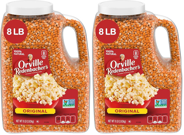 Orville Redenbacher's Original Yellow Popcorn Kernels, 8 lb, Gluten Free, Non-GMO