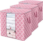 Storage bags for comforters and bedding with large capacity and sturdy zippers