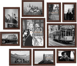 upsimples 10 Pack Picture Frames Collage Wall Decor for Mounting or Tabletop Display, Photo Gallery Frame Set for Family, Multi Sizes Including 8x10, 5x7, 4x6, Black