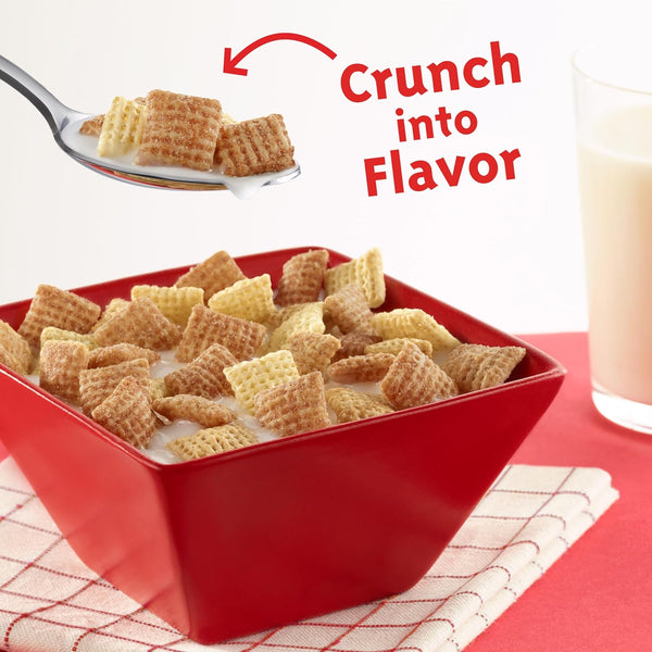 Cinnamon Chex gluten-free breakfast cereal, family size, 19.2 oz, whole grain, crunchy lattice squares