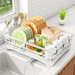 Large capacity dish drying rack with rust resistant material