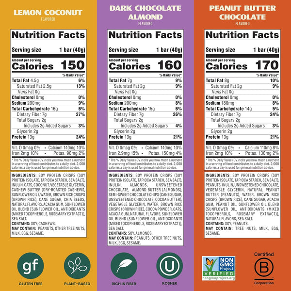 Simply Protein Crispy Vegan Protein Bars Variety Pack