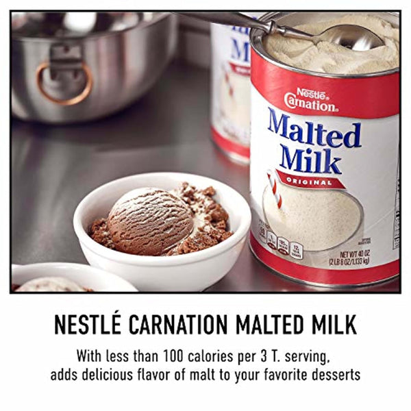 Carnation 2.72 lb Dry Shelf Stable Malted Milk Powder for Baking and Shakes