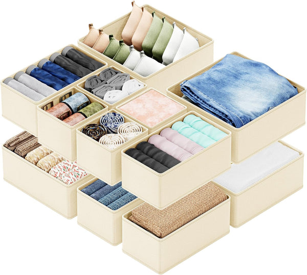 12-pack drawer organizer for nursery, closet, and storage dividers