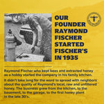 Fischer's 100% Pure Raw Unfiltered Honey - USA Made All-Natural Sweetener with Rich Flavor Profile and 40 oz Squeeze Bottle