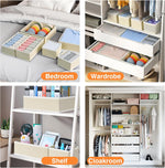 DIMJ 15-Piece Drawer Organizer Set for Bedroom and Closet Storage