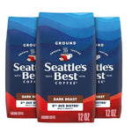 Seattle's Best 6th Ave Bistro Dark Roast Ground Coffee, 3 x 12 oz Arabica Bags