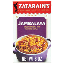 Zatarain's New Orleans Style Jambalaya Rice Mix with Onions, Bell Peppers, Garlic, 8 oz, Gluten-Free, Easy-Prep