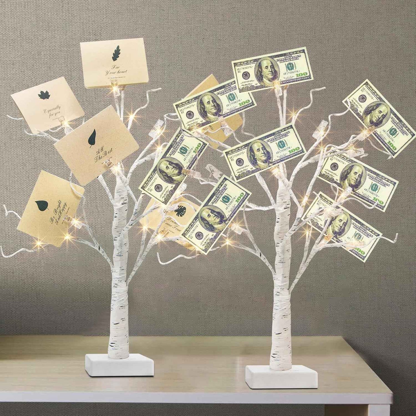 PEIDUO Fairy Lights Spirit Tree, 2PK Bonsai Tree Light, 108 LED Warm White Fairy Light Trees for Room Decor, Artificial Tree with 9 Modes for Christmas Decorations Indoor Home Decor