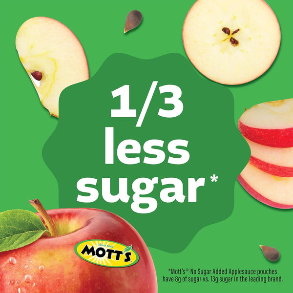 Mott's No Sugar Added Applesauce Variety Pack, 3 Flavors, 20 Pack