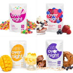 Oats Overnight Fruit Variety Pack - High Protein, High Fiber Breakfast Protein Shake - Gluten Free Oatmeal, Non GMO High Protein Oatmeal - Fruity Cereal, Chocolate Covered Banana & More (8 Pack)